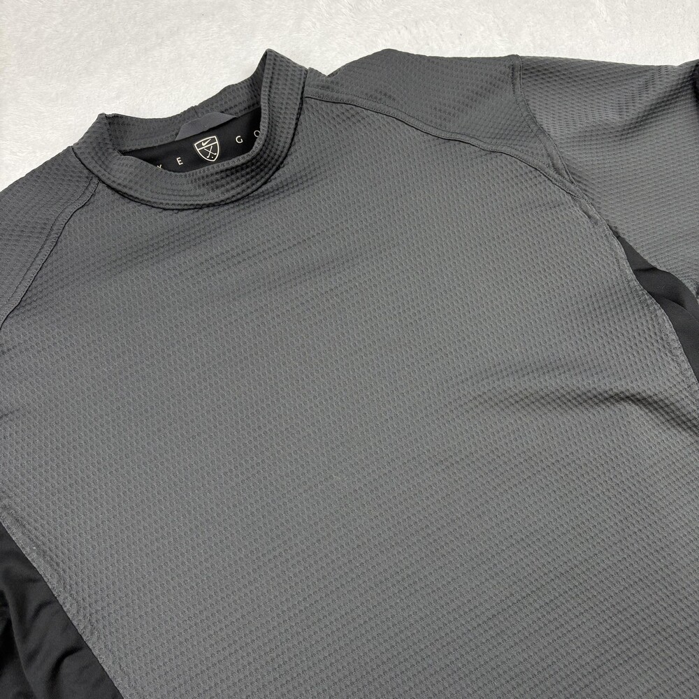 Nike Shirt Mens L Gray Golf Long Sleeve Pullover Performance Lightweight Under